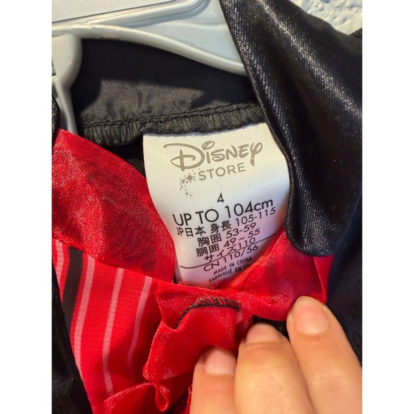 Disney Store Pirate Costume Jumpsuit Kids Size 4 Red Black Striped Plaid NWT - Picture 5 of 7